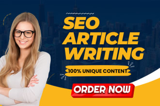 Write high quality SEO blog posts and articles